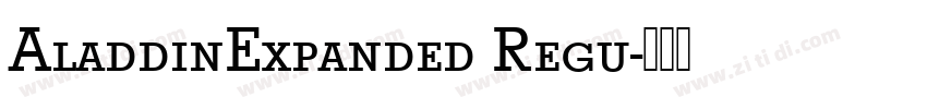 AladdinExpanded Regu字体转换